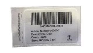 छत 34100 देखभाल लेबल