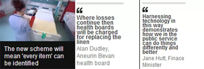 hospital linen electronically tagged to stop losses 2